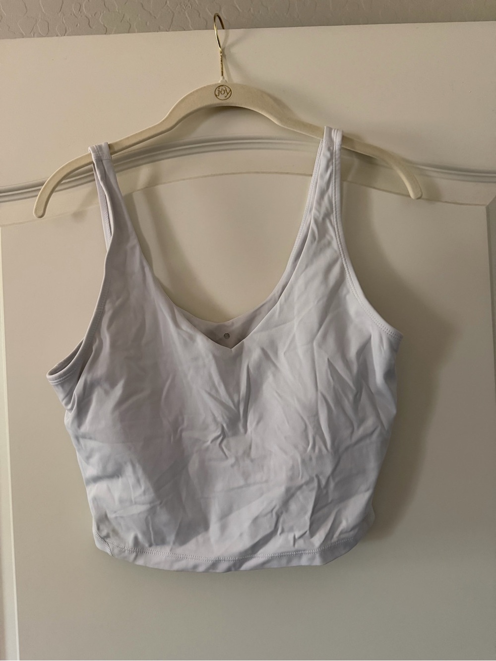 White V-Neck Women’s Crop Tank